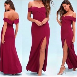 Lulus Song of Love Off-the-Shoulder Maxi Dress size XL